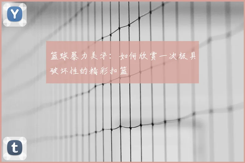 篮球暴力美学:如何欣赏一次极具破坏性的精彩扣篮